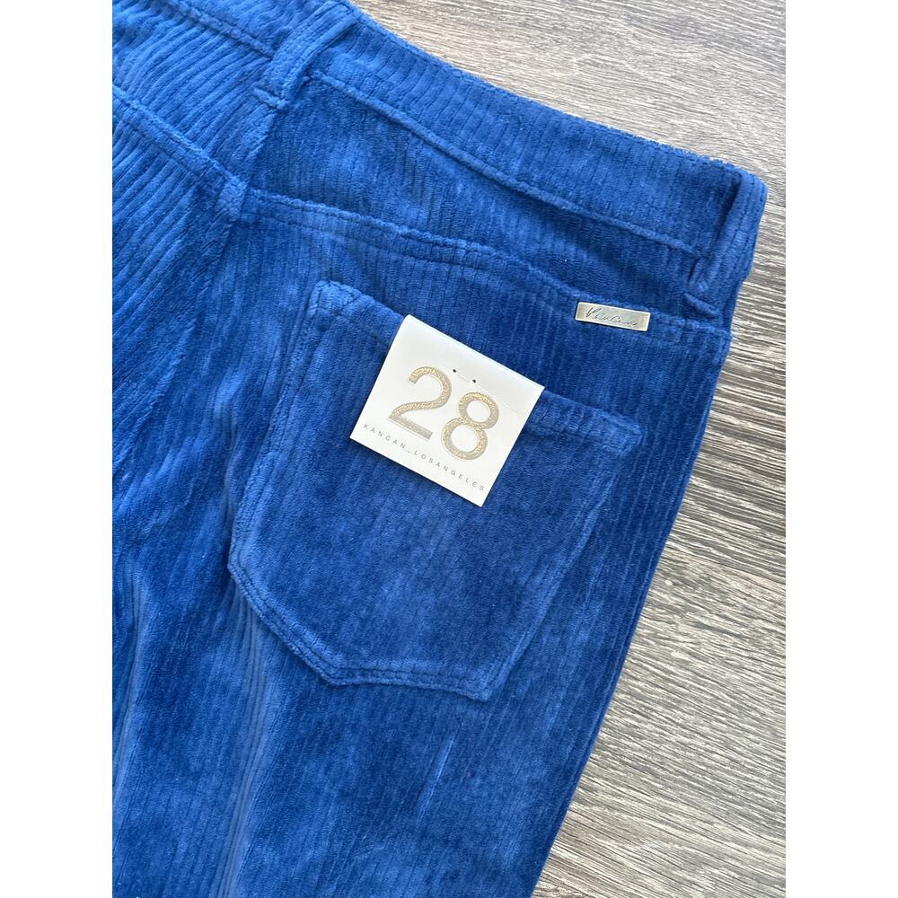 NWT Kancan Corduroy Straight Leg Pant In Blue Size 6 - Picture 5 of 5